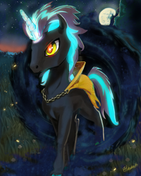 Size: 600x750 | Tagged: safe, artist:hinoraito, oc, oc only, species:pony, species:unicorn, clothing, coat, solo