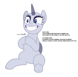 Size: 2700x2676 | Tagged: safe, artist:doraair, oc, oc only, species:alicorn, species:pony, alicorn oc, base, grin, hooves together, simple background, sitting, smiling, solo, text, transparent background