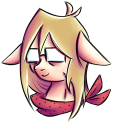 Size: 2069x2191 | Tagged: safe, artist:coco-drillo, oc, oc only, oc:cocodrillo, species:earth pony, species:pony, bust, clothing, colourful, floppy ears, glasses, portrait, scar, scarf, simple background, solo, stitches, transparent background