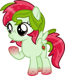 Size: 1280x1487 | Tagged: safe, artist:pilot231, oc, oc only, oc:watermelana, species:pegasus, species:pony, female, filly, foal, gradient hair, gradient hooves, simple background, solo, transparent background