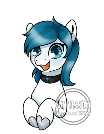 Size: 368x473 | Tagged: safe, artist:thanhvy15599, derpibooru original, oc, oc only, oc:misharra, species:earth pony, species:pony, animated, blinking, blue eyes, commission, earth pony oc, gif, male, open mouth, simple background, solo, ych result