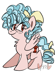 Size: 600x800 | Tagged: safe, artist:mirabuncupcakes15, character:cozy glow, species:pegasus, species:pony, chest fluff, female, filly, freckles, simple background, solo, white background