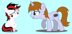 Size: 3256x1536 | Tagged: safe, artist:draymanor57, oc, oc:blackjack, oc:littlepip, species:pony, species:unicorn, fallout equestria, fallout equestria: project horizons, age regression, fanfic art, female, filly, story included