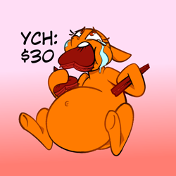 Size: 3000x3000 | Tagged: safe, artist:metalface069, species:pony, commission, fat, stuffing, your character here