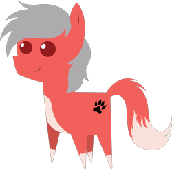 Size: 5914x5825 | Tagged: safe, artist:cosmiceclipsed, oc, oc only, oc:nightwolf, species:pony, cutie mark, fox tail, paw prints, pointy ponies, simple background, transparent background