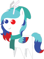 Size: 4966x6592 | Tagged: safe, artist:cosmiceclipsed, oc, oc only, oc:moonstone remedy, species:pony, antlers, clothing, hat, heterochromia, pointy ponies, reindeer antlers, scarf, simple background, transparent background
