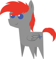 Size: 5380x5740 | Tagged: safe, artist:cosmiceclipsed, oc, oc only, oc:grant, species:pegasus, species:pony, cutie mark, pointy ponies, simple background, wings