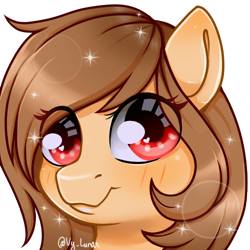 Size: 500x500 | Tagged: safe, artist:thanhvy15599, oc, oc only, species:earth pony, species:pony, commission, commission result, female, mare, red eyes, simple background, solo, sparkles, transparent background