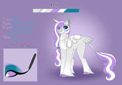 Size: 3500x2454 | Tagged: safe, artist:clay-bae, oc, oc:alto, parent:fluttershy, parent:rarity, parents:flarity, species:pony, species:unicorn, magical lesbian spawn, male, offspring, reference sheet, solo, stallion