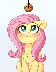 Size: 3157x4096 | Tagged: safe, artist:ev04ka, artist:ev04kaa, rcf community, character:fluttershy, species:pegasus, species:pony, blushing, chest fluff, cookie, cute, female, floppy ears, food, high res, mare, shyabetes, solo