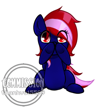 Size: 350x350 | Tagged: safe, artist:thanhvy15599, oc, oc:shella swift, species:pegasus, species:pony, animated, commission, cute, female, frame by frame, gif, heart, kissing, mare, pegasus oc, red eyes, simple background, solo, white background, ych result