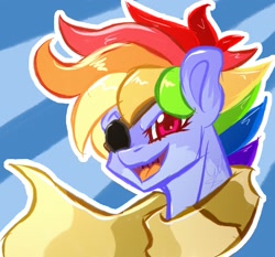 Size: 1393x1296 | Tagged: safe, artist:thatonegib, part of a set, character:rainbow dash, species:pegasus, species:pony, alternate design, bust, clothing, cute, female, mare, scarf, smiling, solo