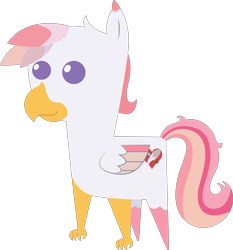 Size: 5431x5826 | Tagged: safe, artist:cosmiceclipsed, oc, oc only, oc:foxxy hooves, species:hippogriff, species:pony, beak, cutie mark, feather, pointy ponies, simple background, socks (coat marking), solo, transparent background