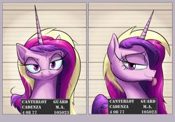 Size: 2000x1400 | Tagged: safe, artist:rocket-lawnchair, character:princess cadance, species:alicorn, species:pony, bust, female, looking at you, mare, mugshot, portrait, profile, solo, tongue out