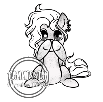 Size: 352x350 | Tagged: safe, artist:thanhvy15599, oc, oc only, species:pony, animated, black and white, commission, cute, female, frame by frame, freckles, gif, gif art, grayscale, heart, kissing, mare, monochrome, simple background, solo, spots, white background, ych result
