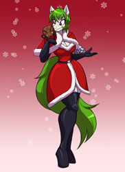 Size: 2400x3300 | Tagged: safe, artist:toughset, oc, oc:glimmer, oc:hersh, oc:maple glaze, species:anthro, species:earth pony, species:pony, arachnid, beetle, clothing, crystal jumping spider, evening gloves, female, festive, gloves, insect, long gloves, mare, original species, socks, spider, thigh highs