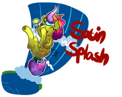 Size: 600x480 | Tagged: safe, artist:cotton, character:satin splash, species:earth pony, species:pony, g2, female, g2 to g4, generation leap, satin splash, simple background, solo, transparent background, waterfall
