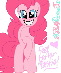 Size: 1024x1229 | Tagged: safe, artist:xxfluffypachirisuxx, character:pinkie pie, species:pony, female, simple background, solo, transparent background