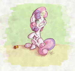 Size: 1234x1174 | Tagged: safe, artist:zestyoranges, character:sweetie belle, female, magic, solo, thread