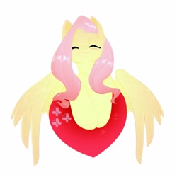 Size: 4096x4096 | Tagged: safe, artist:evlass, character:fluttershy, species:pegasus, species:pony, blushing, cute, eyes closed, female, shyabetes, smiling, solo