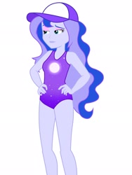 Size: 1536x2048 | Tagged: safe, artist:draymanor57, character:princess luna, character:vice principal luna, my little pony:equestria girls, clothing, female, one-piece swimsuit, solo, swimsuit, vice principal luna