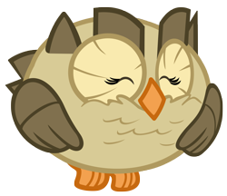 Size: 3394x2938 | Tagged: safe, artist:lahirien, character:owlowiscious, species:bird, species:owl, episode:just for sidekicks, g4, my little pony: friendship is magic, animal, happy, male, pet, simple background, solo, transparent background, vector