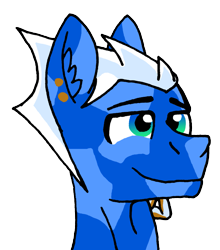 Size: 1637x1863 | Tagged: safe, artist:summerium, oc, oc only, oc:larkspur blues, species:crystal pony, species:earth pony, species:pony, bust, male, portrait, sierra nevada, simple background, solo, transparent background