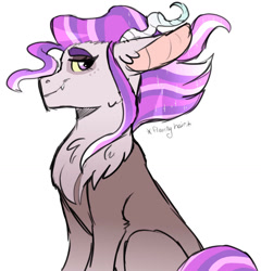 Size: 1131x1176 | Tagged: safe, artist:artistcoolpony, oc, oc only, oc:radiance, parent:discord, parent:princess celestia, parents:dislestia, hybrid, interspecies offspring, offspring, profile, simple background, solo, white background