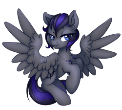 Size: 600x539 | Tagged: safe, artist:pingwinowa, oc, oc only, species:pegasus, species:pony, flying, simple background, solo, transparent background