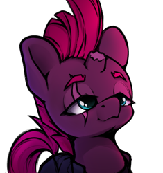 Size: 1978x2104 | Tagged: safe, artist:hitbass, character:tempest shadow, species:pony, species:unicorn, my little pony: the movie (2017), broken horn, bust, cute, female, horn, lidded eyes, mare, portrait, solo, tempestbetes