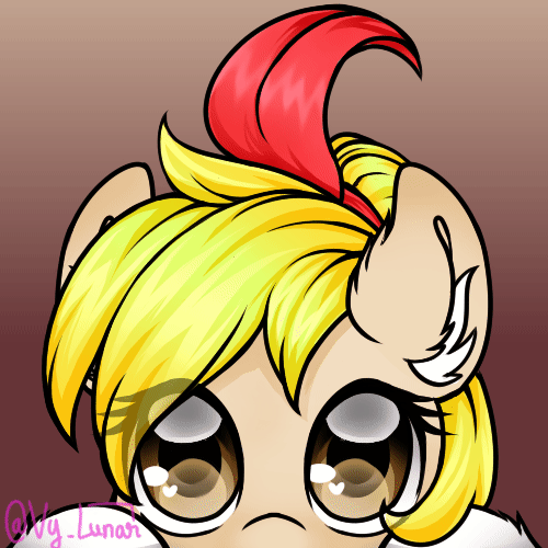 Size: 500x500 | Tagged: safe, artist:thanhvy15599, oc, oc only, oc:pixie, species:pony, animated, blinking, commission, ear fluff, ear twitch, female, floppy ears, gif, lurking, simple background, solo, ych animation, ych result, your character here