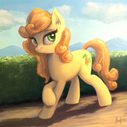 Size: 1920x1920 | Tagged: safe, artist:magfen, character:carrot top, character:golden harvest, species:earth pony, species:pony, cute, cutie top, female, hedge, mare, solo