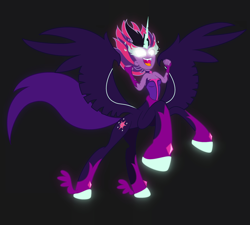 Size: 1902x1715 | Tagged: safe, artist:bbbhuey, character:midnight sparkle, character:twilight sparkle, character:twilight sparkle (alicorn), species:alicorn, species:centaur, species:pony, my little pony:equestria girls, female, fusion, midnight sparkle, solo, we have become one, xk-class end-of-the-world scenario