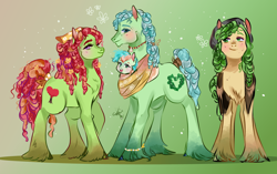 Size: 1360x852 | Tagged: safe, artist:bunnari, character:sandalwood, character:tree hugger, species:pony, beachcomber (g4), coral currents