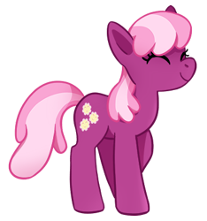 Size: 370x395 | Tagged: safe, artist:tsurime, character:cheerilee, species:earth pony, species:pony, cheeribetes, cute, eyes closed, female, mare, simple background, smiling, solo, transparent background