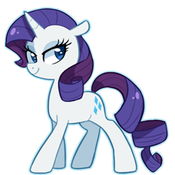 Size: 455x455 | Tagged: safe, artist:tsurime, character:rarity, species:pony, species:unicorn, cute, female, lidded eyes, mare, raribetes, simple background, smiling, solo, standing, transparent background