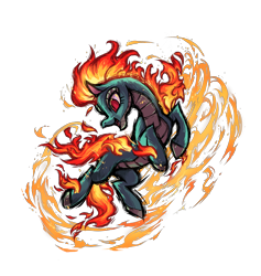 Size: 2953x3111 | Tagged: safe, artist:alts-art, community related, character:tianhuo, species:dragon, species:longma, them's fightin' herds, female, fire, hybrid, mane of fire, simple background, solo, transparent background