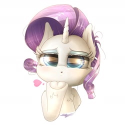 Size: 1900x1900 | Tagged: safe, artist:phoenixrk49, character:rarity, species:pony, species:unicorn, blowing a kiss, cute, female, floating heart, frog (hoof), heart, raribetes, simple background, solo, underhoof, white background