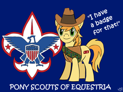 Size: 2048x1536 | Tagged: safe, artist:judhudson, character:braeburn, boy scout, clothing, hat