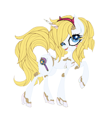 Size: 2400x2700 | Tagged: safe, artist:great-5, oc, oc only, oc:stargazer, species:pony, species:unicorn, lightmare, palette swap, recolor, simple background, solo, star butterfly, star vs the forces of evil, transparent background