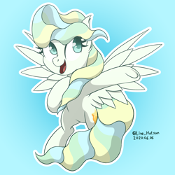 Size: 1600x1600 | Tagged: safe, artist:livehotsun, character:vapor trail, species:pegasus, species:pony, g4, cute, female, mare, smiling, solo