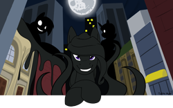 Size: 2000x1244 | Tagged: safe, artist:rubbermage, oc, oc:black spot, goo, goo pony, looking at you, macro, original species, purple eyes, silhouette, simple background, transparent background