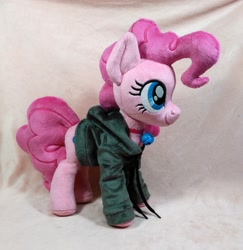 Size: 1280x1315 | Tagged: safe, artist:doctorkoda, character:pinkie pie, species:pony, clothing, hoodie, irl, photo, plushie, solo