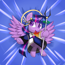 Size: 2000x2000 | Tagged: safe, artist:handgunboi, character:twilight sparkle, character:twilight sparkle (alicorn), species:alicorn, species:pony, female, magician, solo, yu-gi-oh!