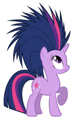 Size: 3360x5376 | Tagged: safe, artist:mamandil, character:twilight sparkle, episode:games ponies play, g4, my little pony: friendship is magic, absurd resolution, alternate hairstyle, porcupony, simple background, transparent background, vector