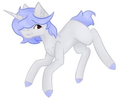 Size: 725x601 | Tagged: safe, artist:chrystal_company, oc, oc only, species:pony, species:unicorn, colored hooves, horn, simple background, solo, unicorn oc, white background