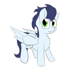 Size: 2000x2000 | Tagged: safe, artist:jubyskylines, part of a set, character:soarin', species:pegasus, species:pony, chest fluff, cute, high res, looking at you, male, simple background, smiling, soarinbetes, solo, transparent background