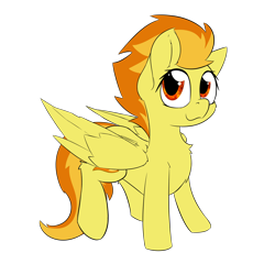 Size: 2000x2000 | Tagged: safe, artist:jubyskylines, part of a set, character:spitfire, species:pegasus, species:pony, chest fluff, cute, cutefire, female, high res, looking at you, mare, simple background, smiling, solo, transparent background