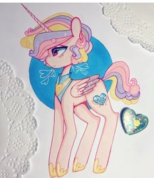 Size: 720x835 | Tagged: safe, artist:dollbunnie, character:princess cadance, species:alicorn, species:pony, eyebrows, instagram, male, marker drawing, prince bolero, rule 63, solo, traditional art