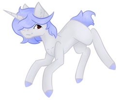 Size: 726x602 | Tagged: safe, artist:chrystal_company, oc, oc only, species:pony, species:unicorn, colored hooves, horn, simple background, solo, unicorn oc, white background